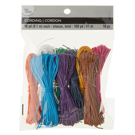12 Packs: 10 ct. (120 total) 1mm Cotton Cording Value Pack by Bead Landing&#x2122;